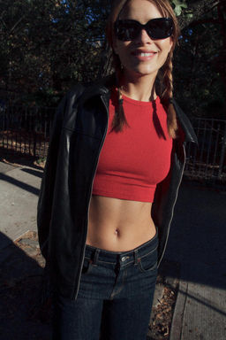 LEATHER EFFECT BOMBER JACKET - Zara фото 2