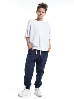 Брюки для мальчика штаны спортивные школьные 22-9829 синий - Mini maxi фото 3