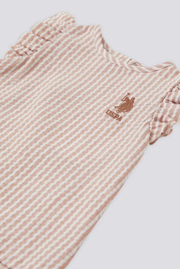 Комплект из двух футболок с короткими рукавами в розовую полоску для маленьких девочек Неожиданная скидка в корзине - U.s. polo assn фото 3