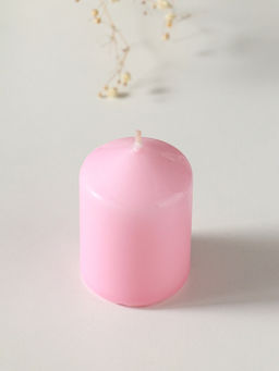 Цена за 3 шт. Свеча - цилиндр 4×6 см, 70 г, розовый