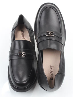 03-DEB103-1 BLACK Лоферы женские (натуральная кожа)