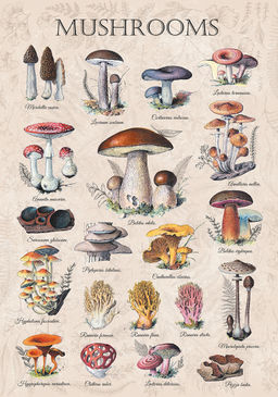 ФРЕЯ Пазл 1000 элемент. PZL-1000/100 Грибная энциклопедия