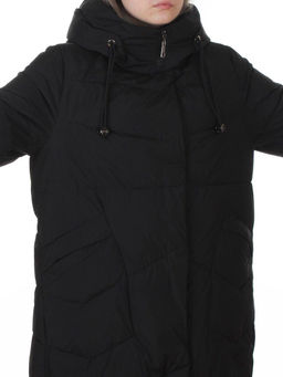8806 BLACK Пальто зимнее женское (150 гр. холлофайбер)