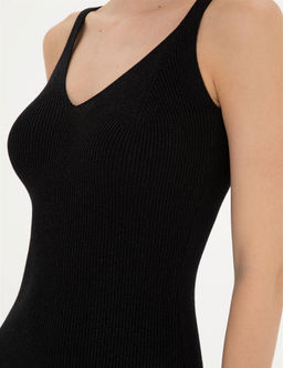 Siyah Ex. Slim Fit Triko Elbise - Pierre cardin фото 6