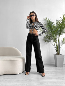 Кроп-топ Nancy (черно-белый)