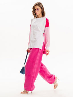 Свитшот с хлопковыми рукавами в полоску 90.2.1 - Sahar art lab фото 10