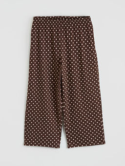 Beli Lastikli Puantiyeli Kad?n Kapri Pijama Alt?