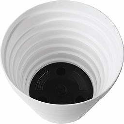 Цена за 2 шт. Кашпо для цветов пластиковое 1,4л d-14,5см "Бархан" Белый