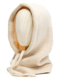 Капор жен. шерсть+акр LB-A53017 cream