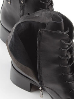 01-E102B-272A BLACK Ботинки демисезонные женские (натуральная кожа, байка)