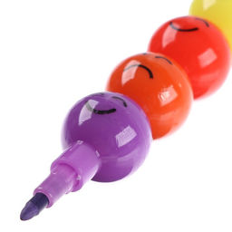 Набор для рисования: печать 3 шт., штемпельная подушка, карандаш 7 цветов, цвет розовый - Simaland фото 7