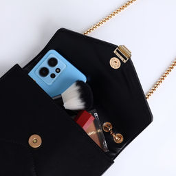 Сумка женская мессенджер на магните, 20×6×13 см, чёрная