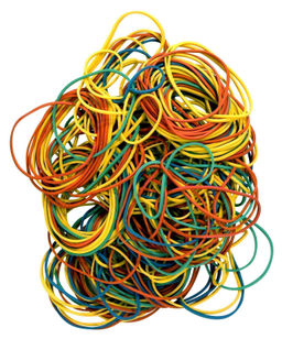 Резинка банковская INFORMAT 6 см ассорти 1000 г