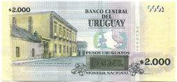Банкнота 2000 песо 2020 года Уругвай