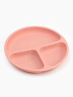 Тарелка детская секционная, 3 секции, розовый, Mum&Baby