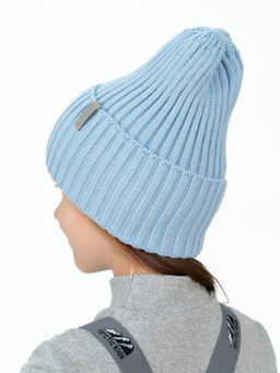 Шапка вязаная светло-голубая Ш-120 (52-54)