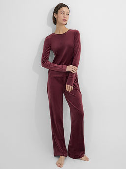 Комплект домашний женский велюровый бордовый - Mark formelle фото 7