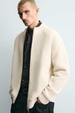QUILTED KNIT BOMBER JACKET - Zara фото 5