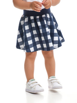 Юбка для девочки UD 1067 синяя клетка - Mini maxi фото 3