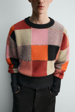 PATCHWORK JUMPER HARRY LAMBERT FOR ZARA X DISNEY  фото 7