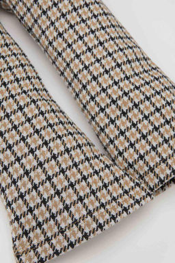 Клетчатые брюки с эластичной резинкой на талии для маленьких девочек - Defacto фото 2