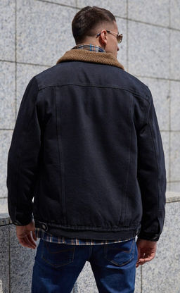 Куртка джинс утепл F021-1370-01W black - Fine joyce фото 11