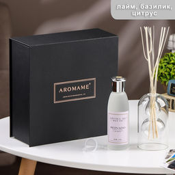 Диффузор ароматический в подарочной упаковке Aromame, лайм, базилик, цитрус, 120 мл
