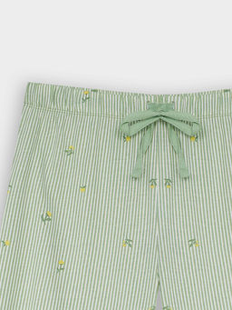 Брюки домашние женские зеленые в полоску - Mark formelle фото 6