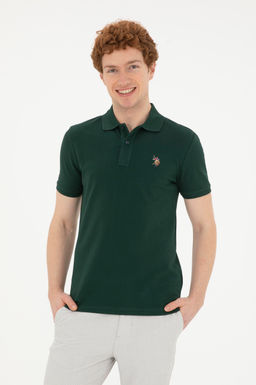 Мужская темно-зеленая базовая футболка