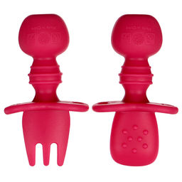 Набор детских столовых приборов, вилка, ложка, цвет розовый - Simaland фото 2