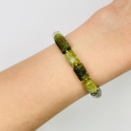 Браслет из Гроссуляра зеленый гранат - Радуга самоцветов фото 2