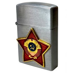 Откидная зажигалка "Советский Союз" (газовая Zippo)№508