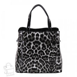 Сумка женская кожаная 98283 leopard black white Velina Fabbiano-Safenta