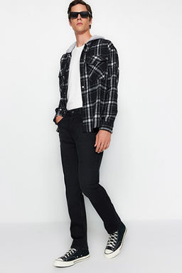 Siyah Smoke Regular Fit Jeans Kot Pantolon TMNAW23JE00036