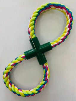 Цена за 3 шт. Игрушка - канат для собак средних и крупных пород "НЕСКУЧАЙКА", цвет зелёный 25*10*4см