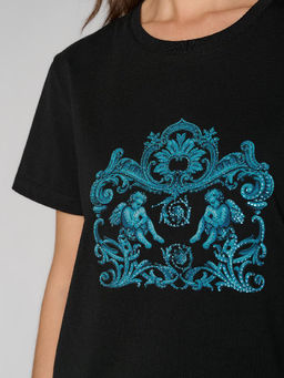 Футболка женская 12411-42030 black - Eleganzza фото 4