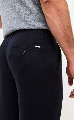 Брюки лен P511-0852Rus navy