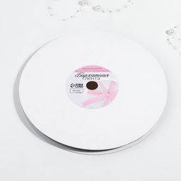 Лента бархатная, с серебряным люрексом, 6 мм, 181 м, серая №184 - Арт узор фото 2