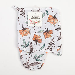 Набор кухонный Доляна Oleander: варежка 20?27 см, прихватка 19?19 см, 100% хлопок