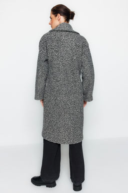 Trendyolmilla Antrasit Uzun Yunlu Oversize Kase Kaban TWOAW23KB00168  фото 8