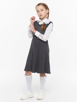 Сарафан для девочек 7077. 5006 серый