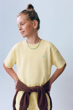 CONJUNTO CAMISETA Y BERMUDA INTERLOCK / Amarillo - Zara фото 2