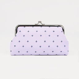 Косметичка женская на фермуаре, маленькая, с принтом «Корона», сиреневая