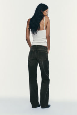 TRF LOW-RISE WIDE-LEG JEANS - Zara фото 3