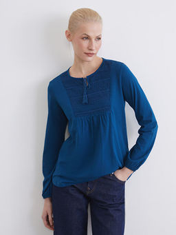 Ba?lamal? Yaka Nak??l? Bluz