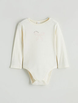 Bisiklet Yaka K?z Bebek ??t??tl? Bodysuit 3l?