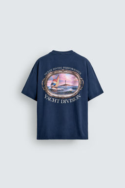 CAMISETA ESTAMPADO N?UTICO COMBINADO / Marino