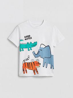 Hayvan Bask?l? Erkek ?ocuk Ti??rt