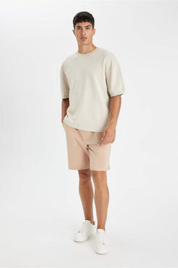Regular Fit Cepli Basic Duz Bermuda Sort - Defacto фото 2