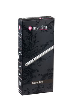 Электростимулятор уретры Mystim Proper Finn, хирургическая сталь, серебряный, 20 см